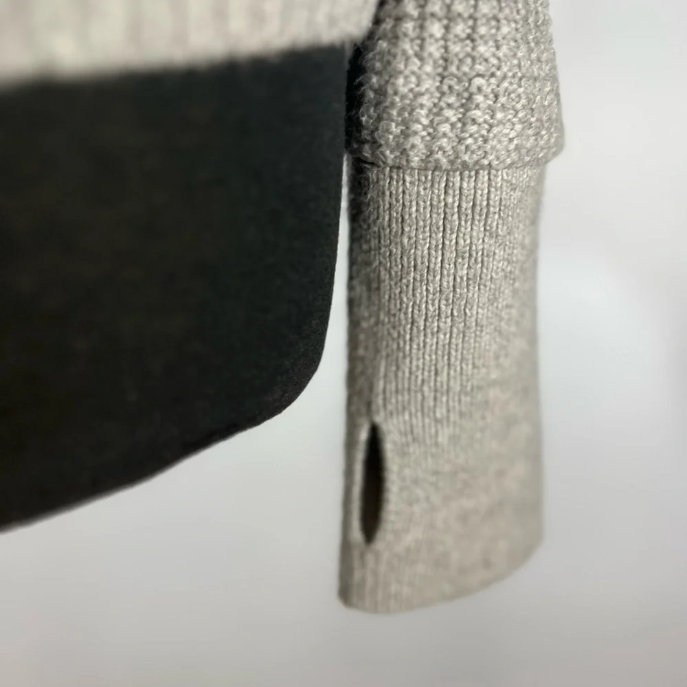 Market & Spruce Light Gray Cowl Neck Sweater - Picture 3 of 6